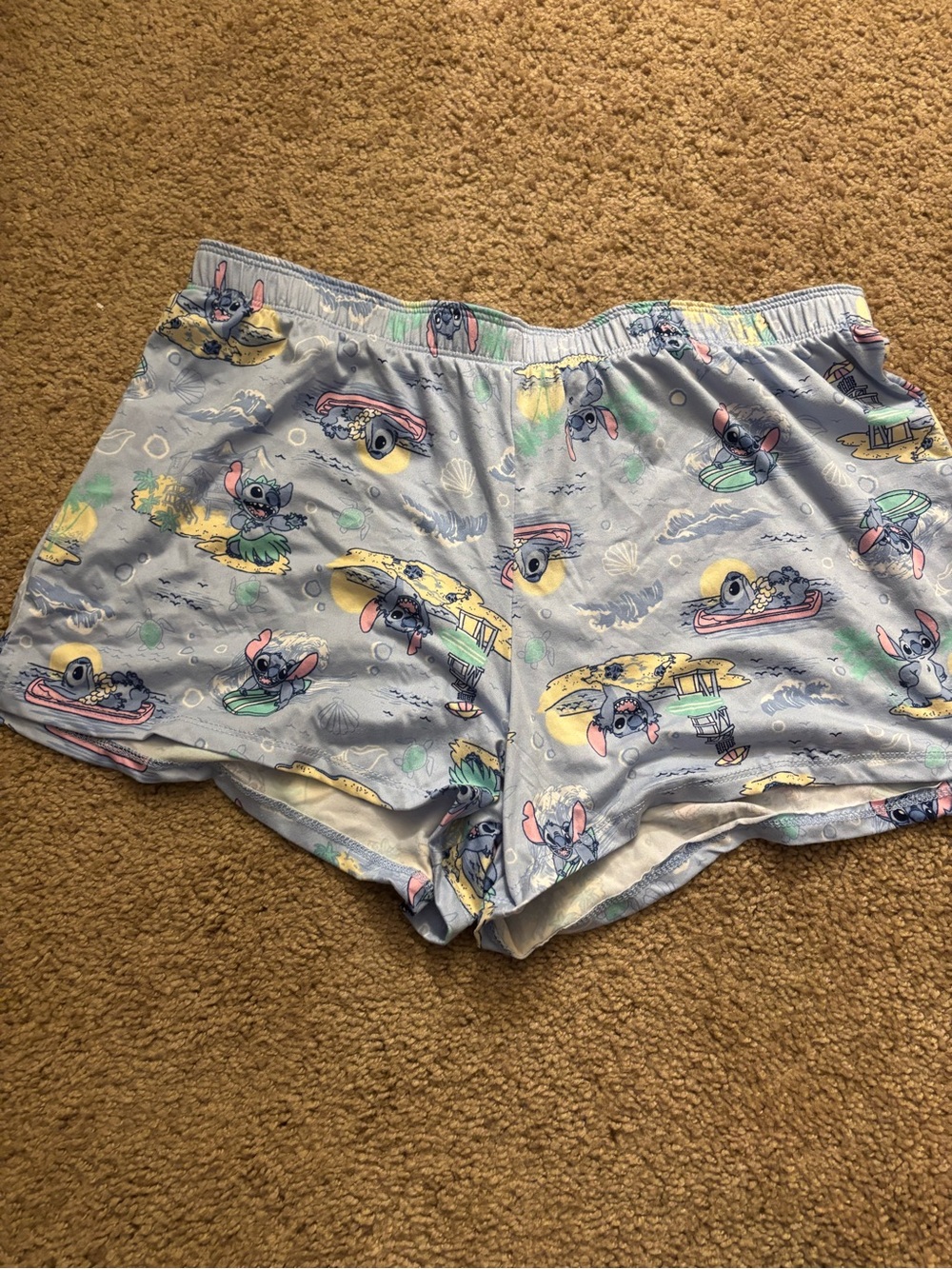 Disney Pastel Lilo & Stitch Sleep Shorts - Light Purple